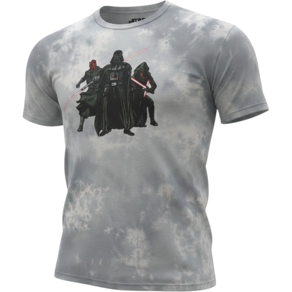 Star Wars The Dark‎ Side Tie Dye Shirt Mens Large Darth Vader Maul Kylo Ren Grey